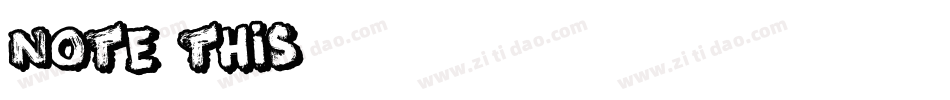 Note this字体转换